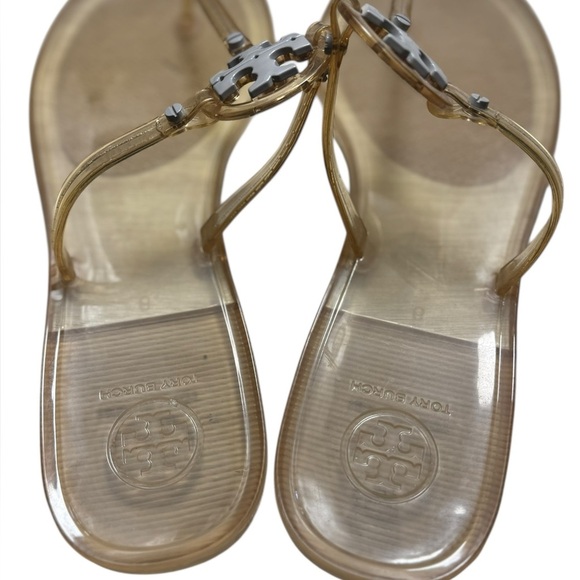 Tory Burch Mini Miller Jelly Thong Sandal Gray Women Size 9 like new. - Picture 6 of 11